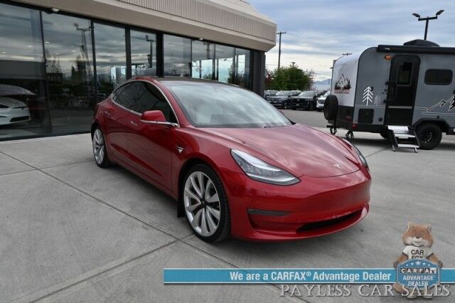 2019 Tesla Model 3 Performance / AWD / 450HP / Full Self Driving Included / Power & Heated Leather Seats / Fixed Glass Roof / Lane Departure & Blind Spot Alert / Bluetooth / Backup Camera / 310 Mile Range / 1-Owner Anchorage AK