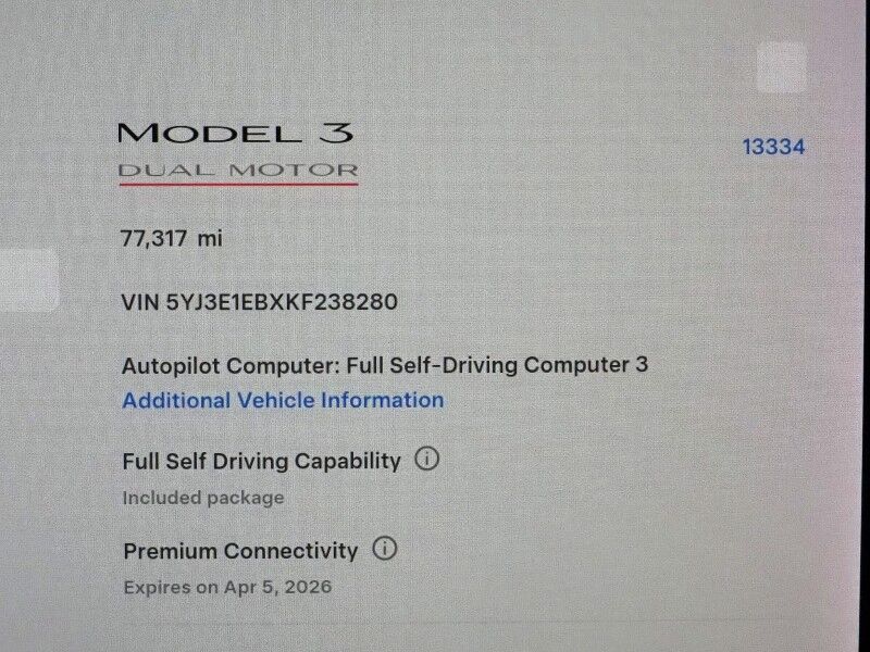 2019 Tesla Model 3 Performance AWD *FULL SELF-DRIVING ENABLED, AUTOPILOT, NAVIGATION, SAFETY ALERTS, SURROUND VIEW CAMERAS, PANORAMA GLASS ROOF, HEATED SEATS, 20 INCH WHEELS, BLUETOOTH Round Rock TX