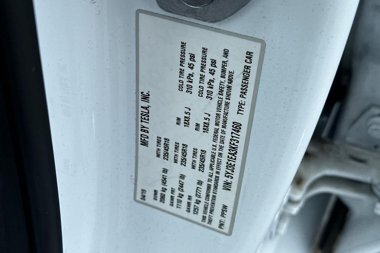 2019 Tesla Model 3 Standard Range Plus Roseville CA