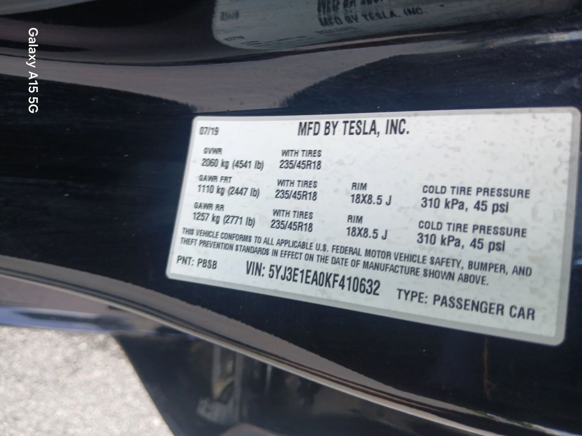2019 Tesla Model 3 Standard Range Plus Sedan 4D Maitland FL