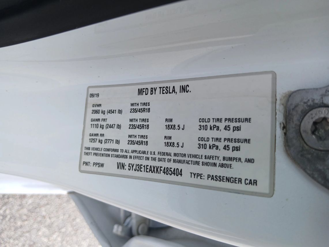 2019 Tesla Model 3 Standard Range Plus Sedan 4D Maitland FL