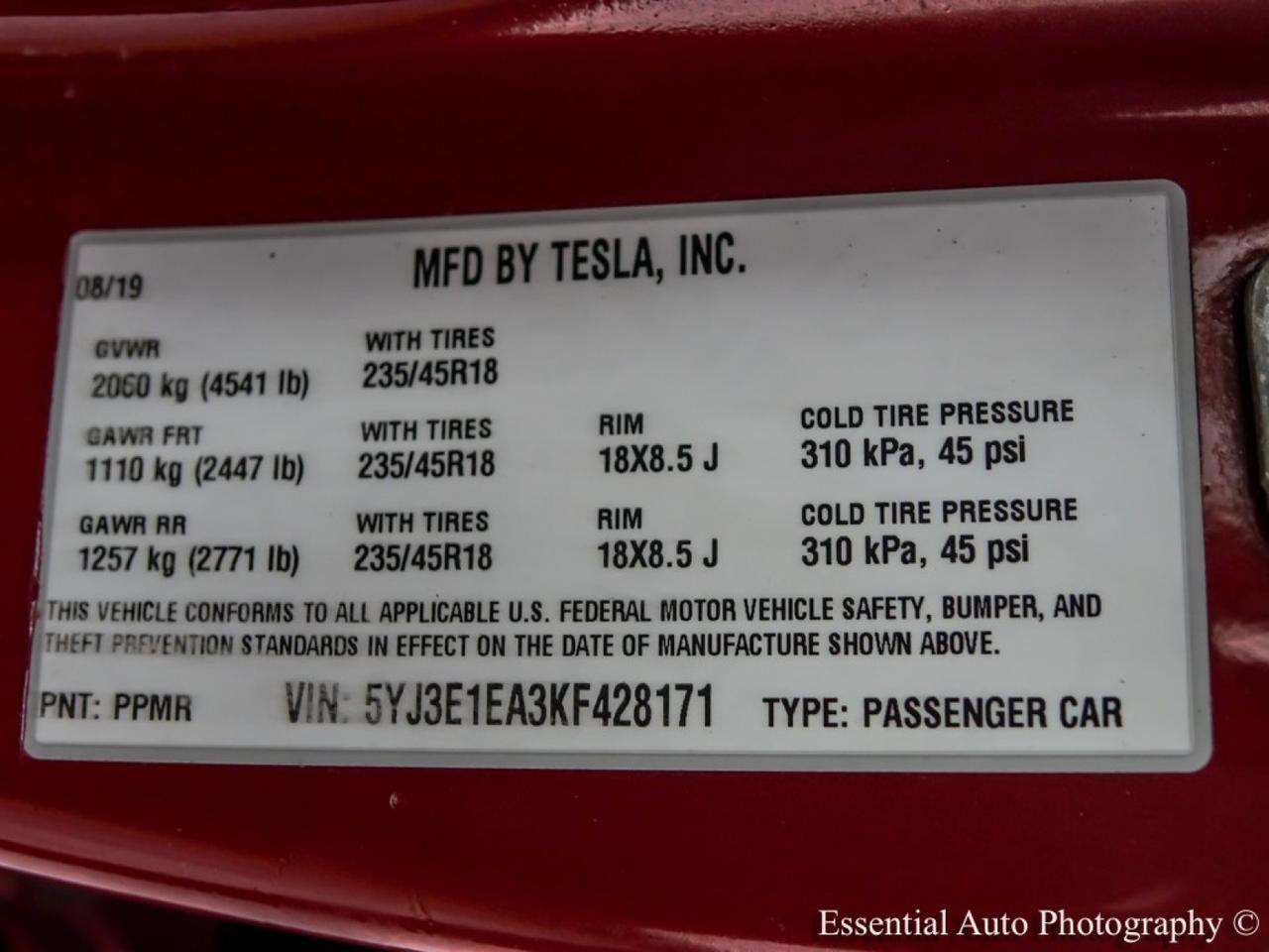 2019 Tesla Model 3 Standard Range Plus Willowbrook IL