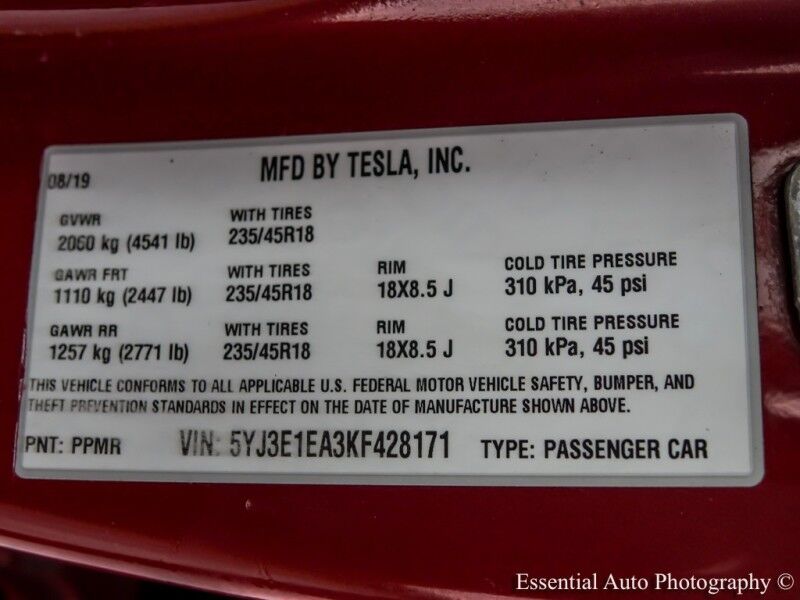 2019 Tesla Model 3 Standard Range Plus Willowbrook IL