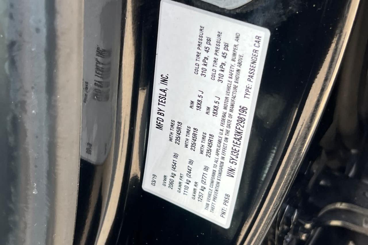 2019 Tesla Model 3 Standard Range Roseville CA
