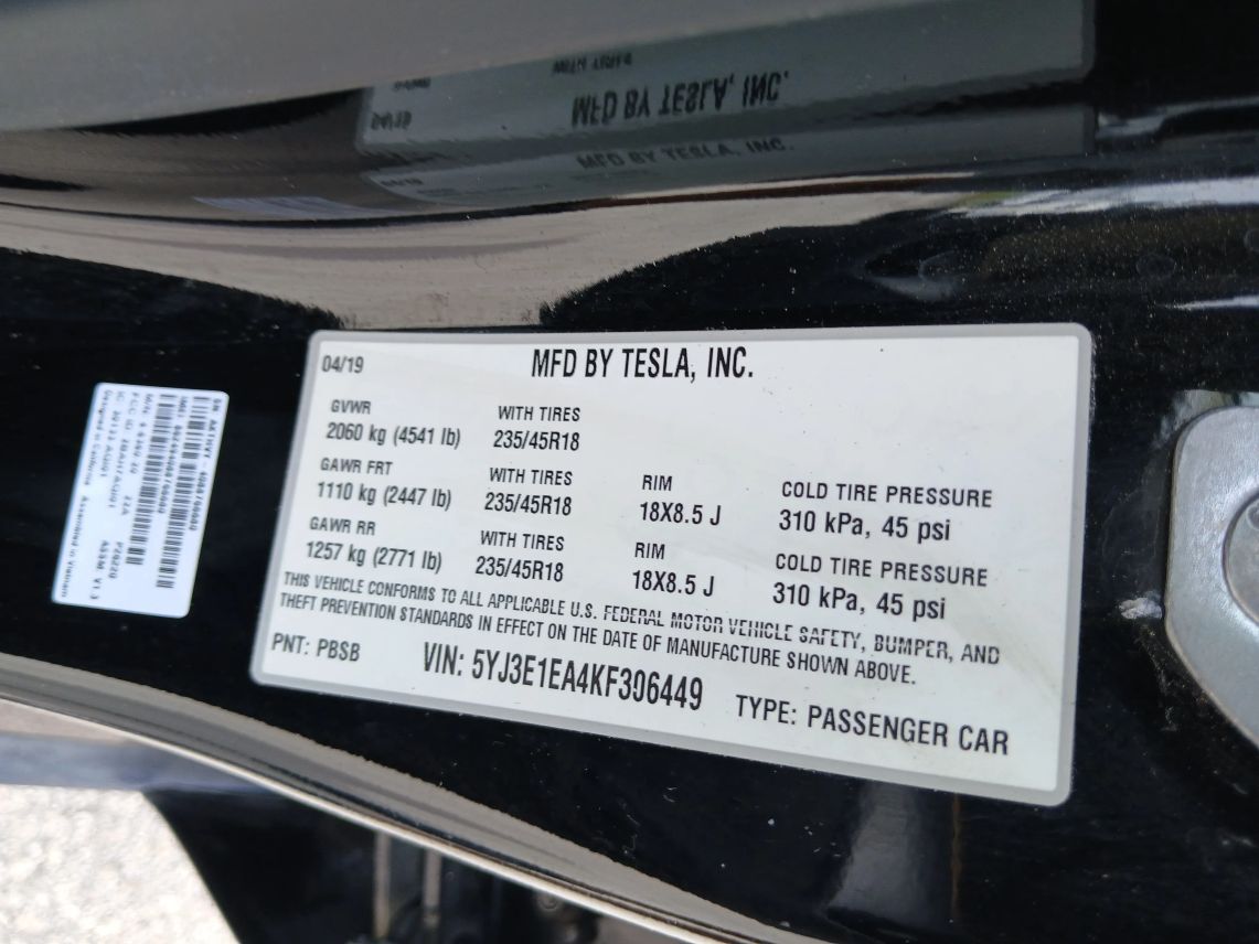 2019 Tesla Model 3 Standard Range Sedan 4D Maitland FL