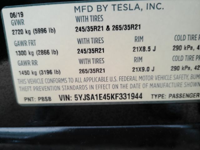 2019 Tesla Model S Performance Plano TX