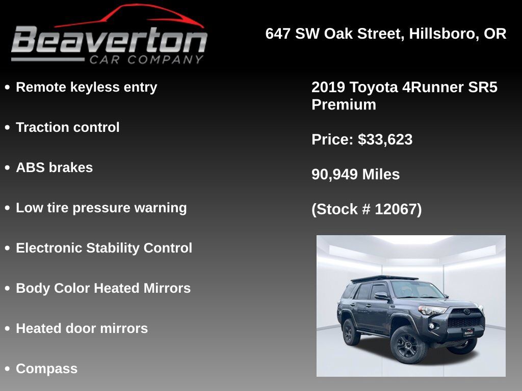 2019 Toyota 4Runner SR5 Premium OR