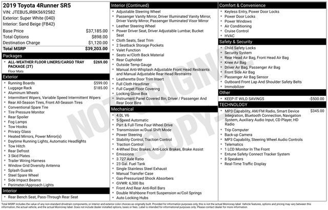 2019 Toyota 4Runner SR5 Raleigh NC