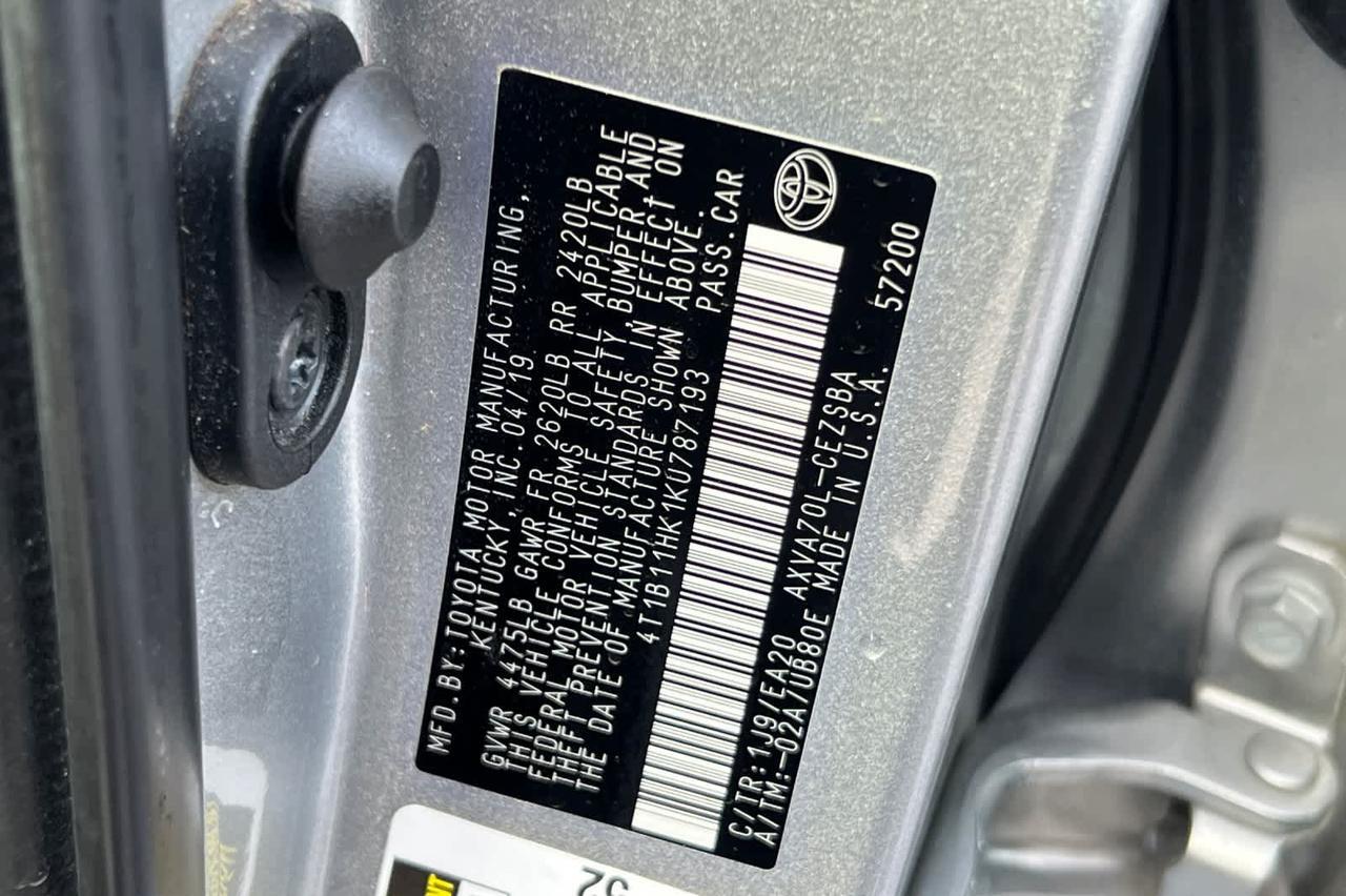 2019 Toyota Camry L Roseville CA