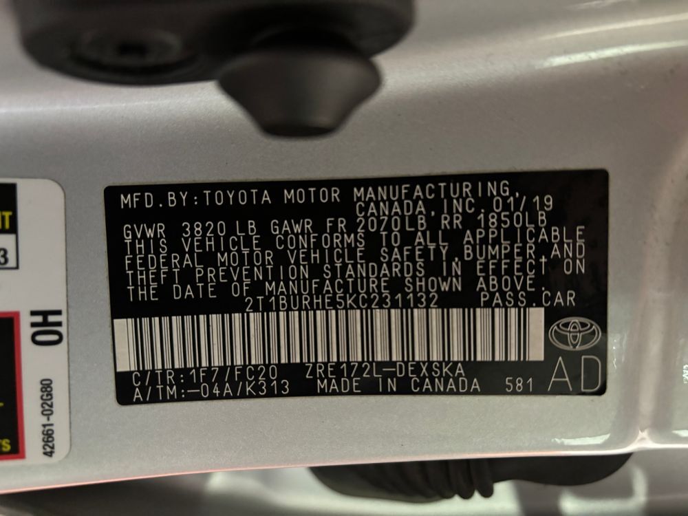 2019 Toyota Corolla SE Franklin OH