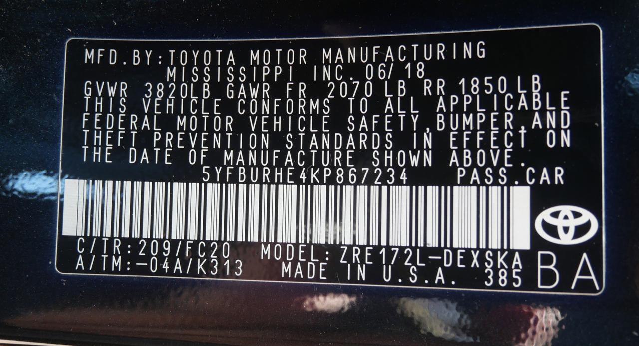 2019 Toyota Corolla SE San Juan TX