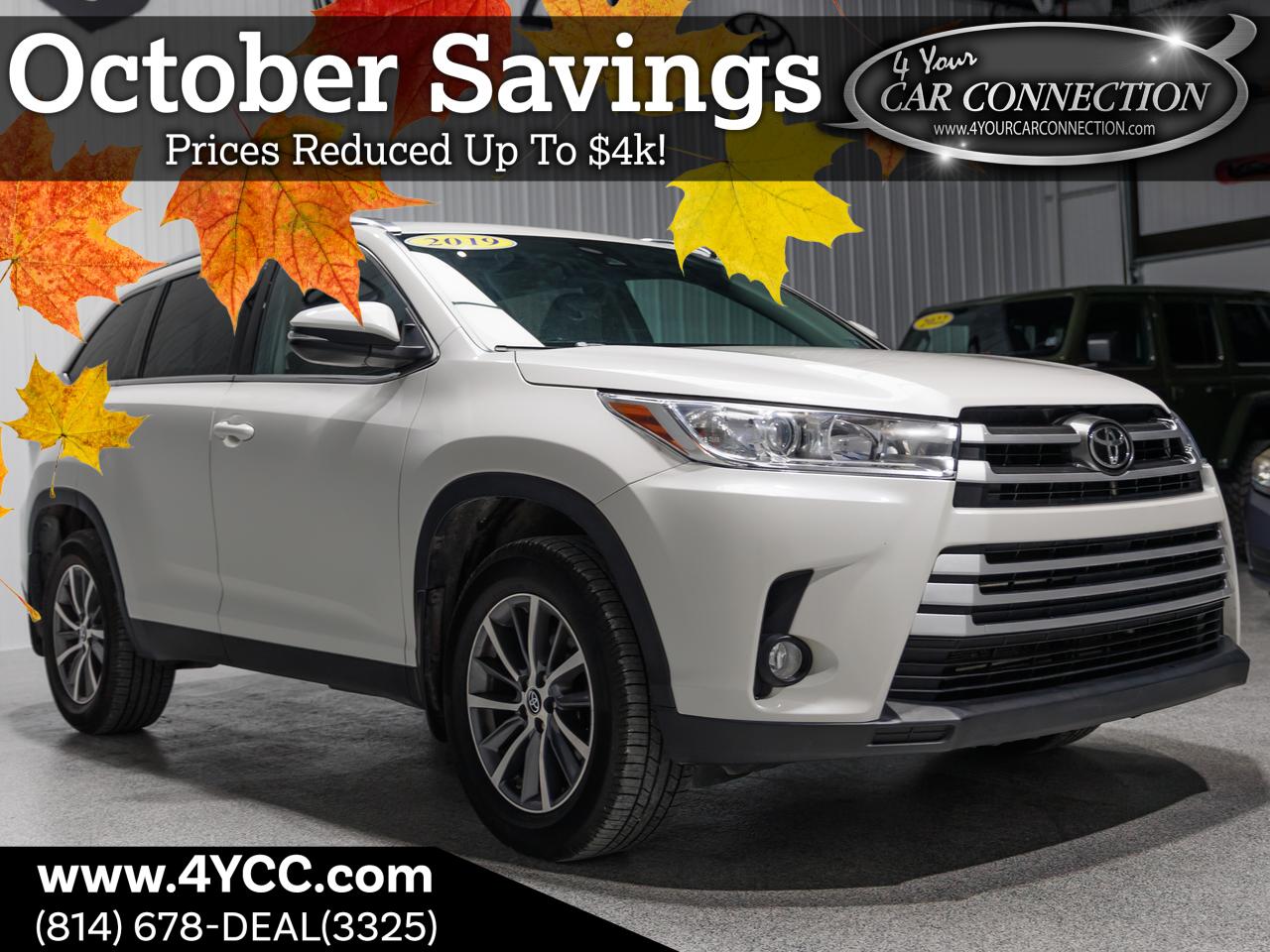 2019 Toyota Highlander XLE AWD 8-Passenger Cranberry PA