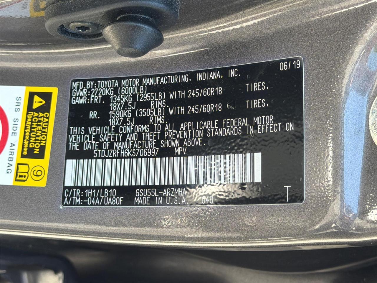 2019 Toyota Highlander XLE Hagerstown MD