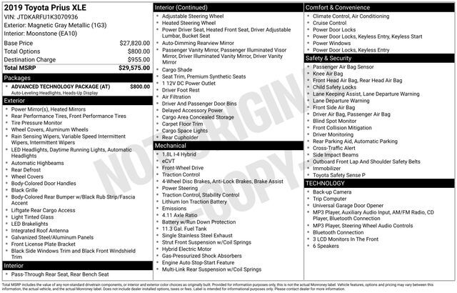 2019 Toyota Prius XLE Raleigh NC
