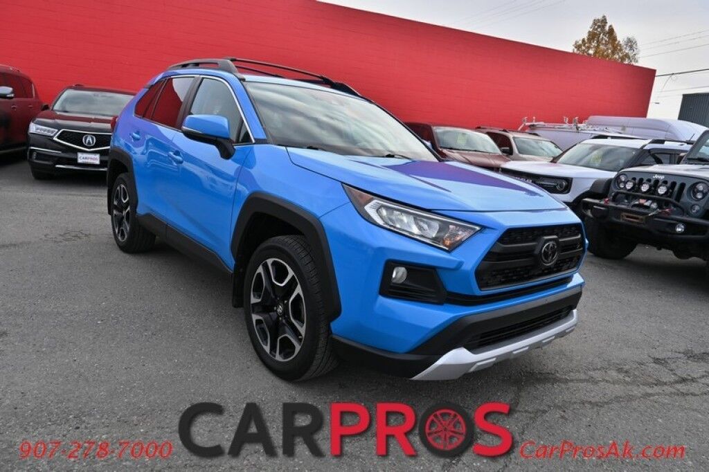 2019 Toyota RAV4 Adventure - AWD - 2.5L 4 Cyl - Cold Weather Pkg - Heated & Cooled Leather Seats - Heated Steering Wheel - Power Sunroof - Blind Spot Monitoring - Adaptive Cruise Control - Lane Departure Alert - Backup Camera - Bluetooth - 33 MPG Anchorage AK
