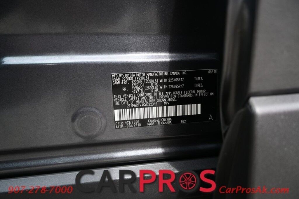 2019 Toyota RAV4 Hybrid LE - 2.5L - Automatic - All Wheel Drive - Navigation - Bluetooth - Backup Camera - Keyless Entry - Power Windows & Door Locks Anchorage AK