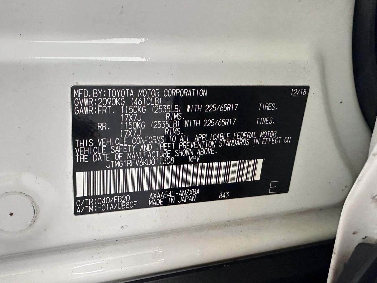 2019 Toyota RAV4 LE Fredericksburg VA