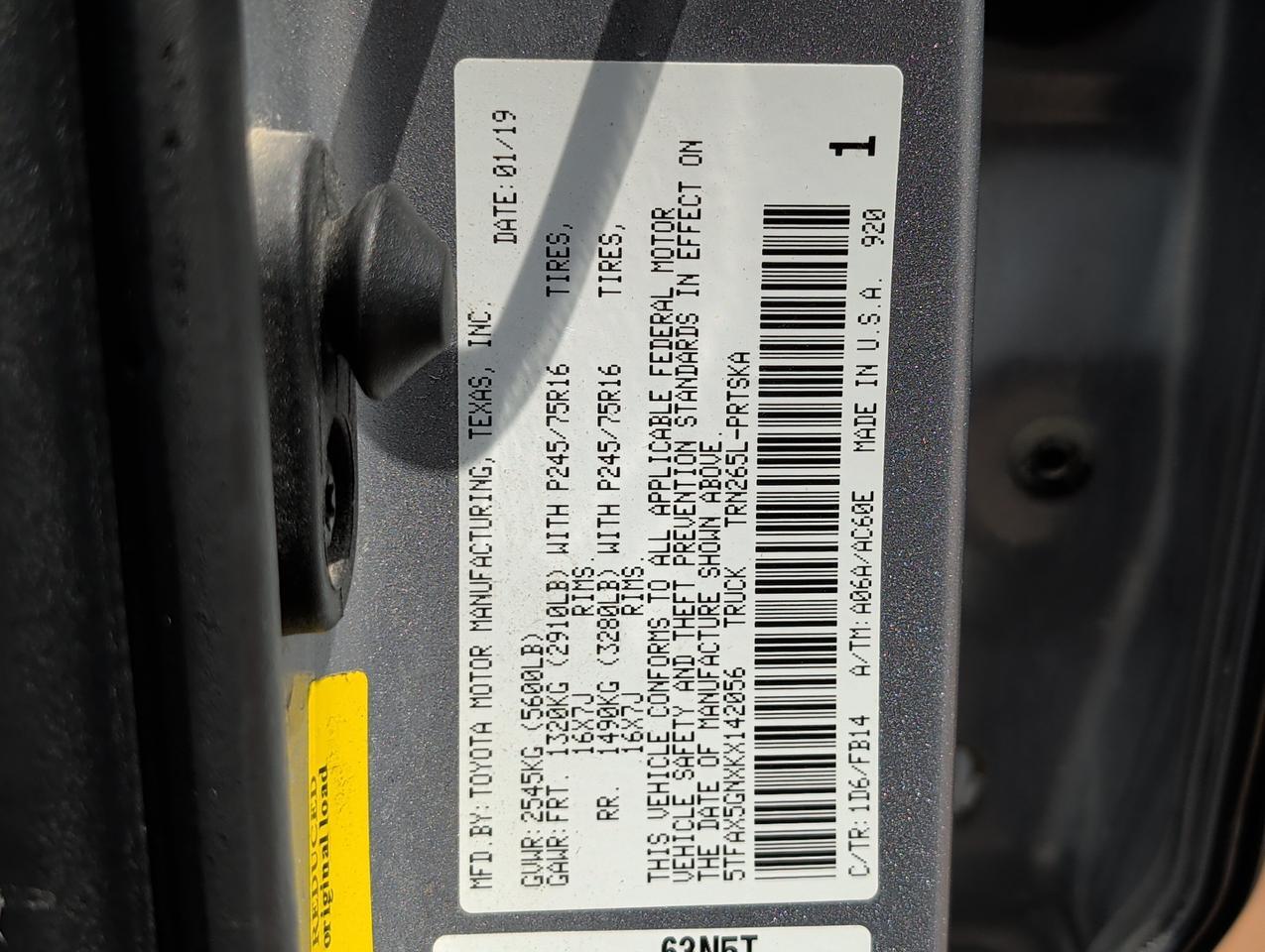 2019 Toyota Tacoma 2WD SR San Juan TX