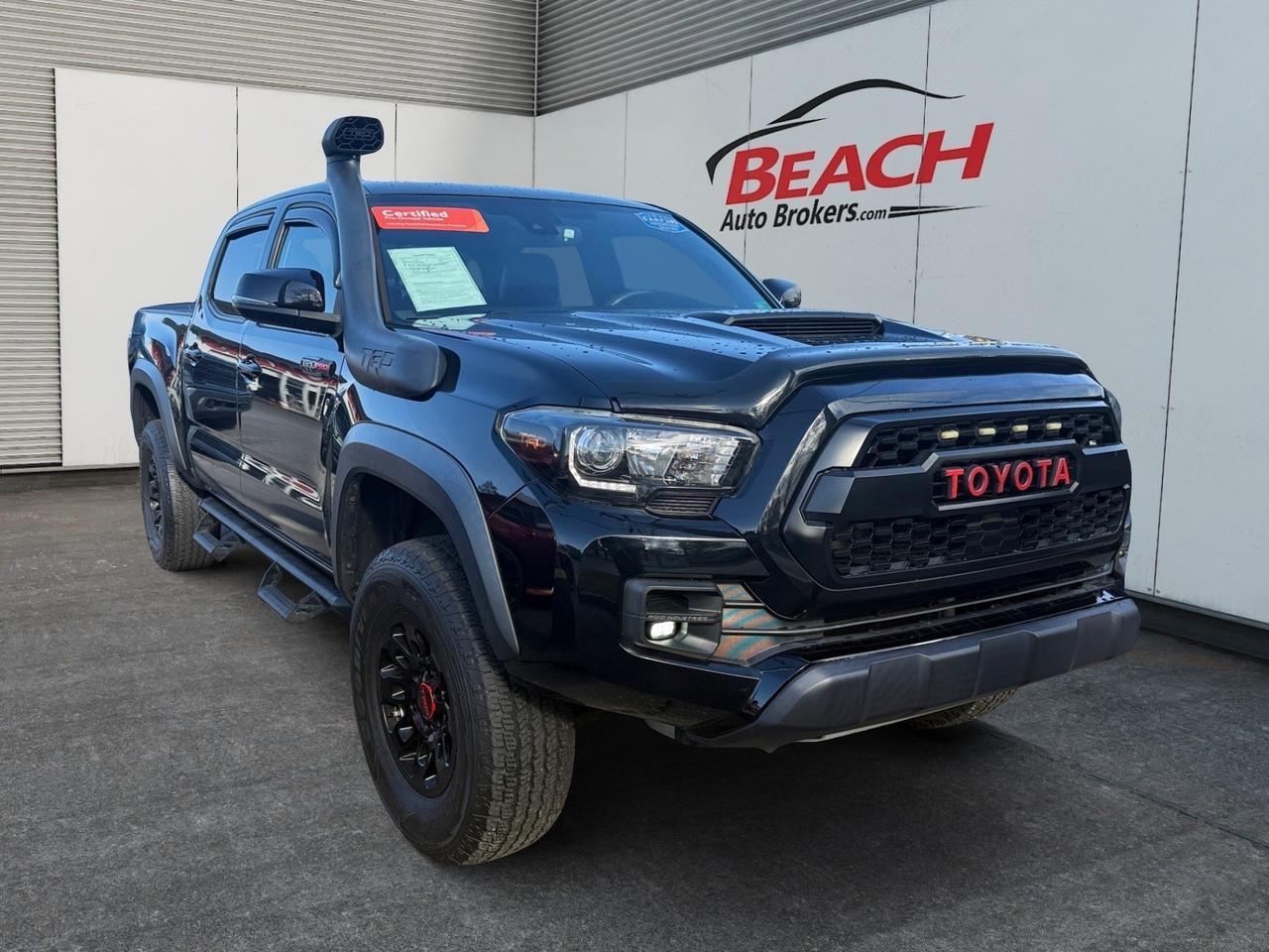 2019 Toyota Tacoma 4WD TRD Pro, HEATED SEATS, JBL SPEAKERS, 4X4, BED LINER, RUNNING BOARDS, TOW PACKAGE, SLIDING REAR WINDOW, BACKUP CAMERA, POWER MIRRORS, SUNROOF, INTAKE SNORKEL, MAKE THIS TRUCK YOURS TODAY!