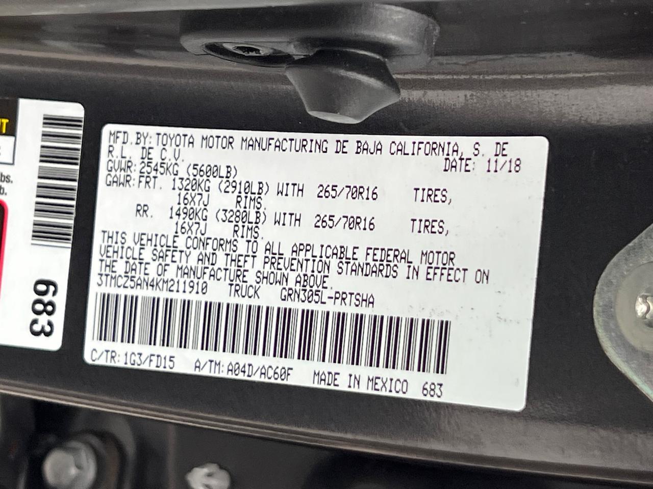 2019 Toyota Tacoma TRD Off-Road Hagerstown MD
