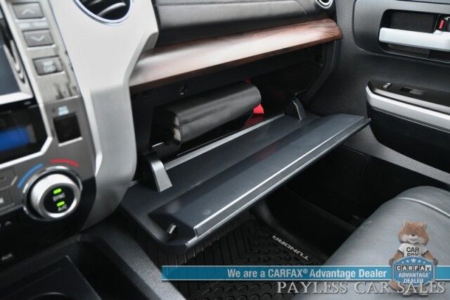 2019 Toyota Tundra Limited / 4X4 / Crew Cab / 5.7L V8 / Power & Heated Leather Seats / Navigation / Auto Start / Sunroof / Lane & Collision Alert / Bluetooth / Back Up Camera / Aux & USB Jacks / Tonneau Cover / Bed Liner / Tow Pkg Anchorage AK