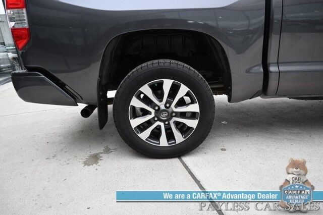 2019 Toyota Tundra Limited / 4X4 / Crew Cab / 5.7L V8 / Power & Heated Leather Seats / Navigation / Auto Start / Sunroof / Lane & Collision Alert / Bluetooth / Back Up Camera / Aux & USB Jacks / Tonneau Cover / Bed Liner / Tow Pkg Anchorage AK