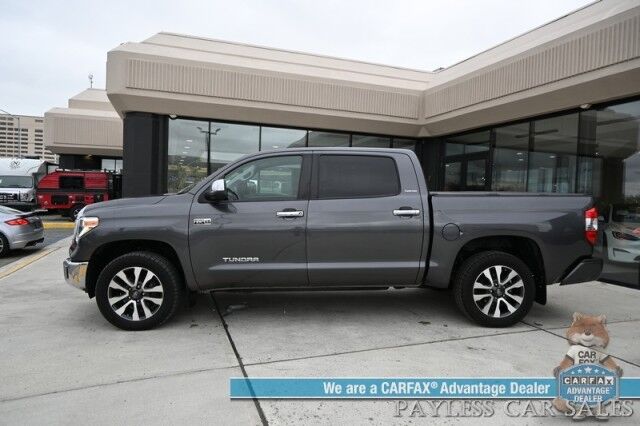 2019 Toyota Tundra Limited / 4X4 / Crew Cab / 5.7L V8 / Power & Heated Leather Seats / Navigation / Auto Start / Sunroof / Lane & Collision Alert / Bluetooth / Back Up Camera / Aux & USB Jacks / Tonneau Cover / Bed Liner / Tow Pkg Anchorage AK
