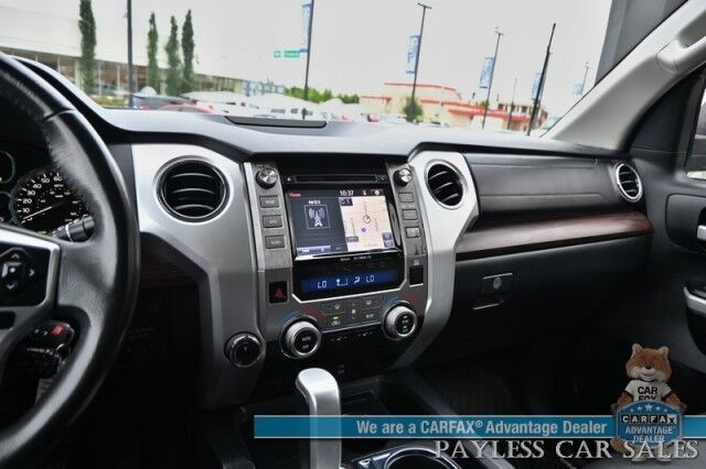 2019 Toyota Tundra Limited / 4X4 / Crew Cab / 5.7L V8 / Power & Heated Leather Seats / Navigation / Auto Start / Sunroof / Lane & Collision Alert / Bluetooth / Back Up Camera / Aux & USB Jacks / Tonneau Cover / Bed Liner / Tow Pkg Anchorage AK