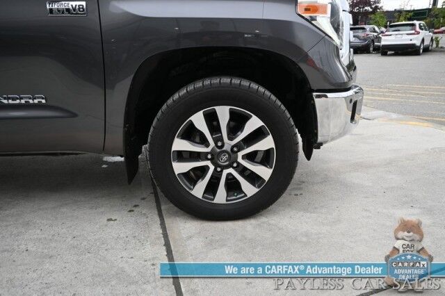 2019 Toyota Tundra Limited / 4X4 / Crew Cab / 5.7L V8 / Power & Heated Leather Seats / Navigation / Auto Start / Sunroof / Lane & Collision Alert / Bluetooth / Back Up Camera / Aux & USB Jacks / Tonneau Cover / Bed Liner / Tow Pkg Anchorage AK