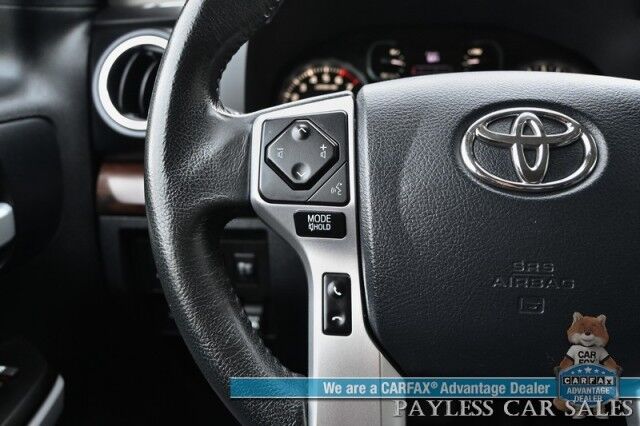 2019 Toyota Tundra Limited / 4X4 / Crew Cab / 5.7L V8 / Power & Heated Leather Seats / Navigation / Auto Start / Sunroof / Lane & Collision Alert / Bluetooth / Back Up Camera / Aux & USB Jacks / Tonneau Cover / Bed Liner / Tow Pkg Anchorage AK