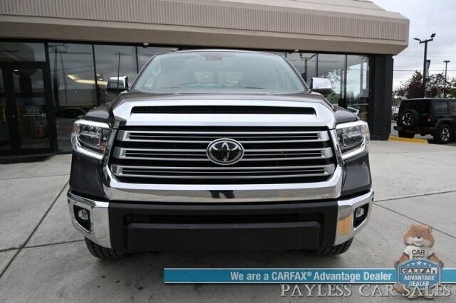2019 Toyota Tundra Limited / 4X4 / Crew Cab / 5.7L V8 / Power & Heated Leather Seats / Navigation / Auto Start / Sunroof / Lane & Collision Alert / Bluetooth / Back Up Camera / Aux & USB Jacks / Tonneau Cover / Bed Liner / Tow Pkg Anchorage AK