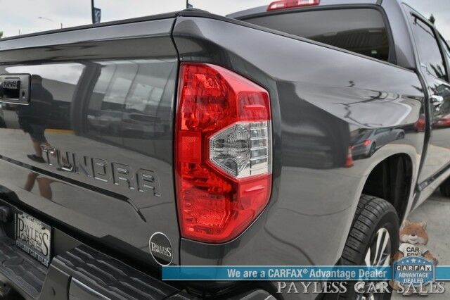 2019 Toyota Tundra Limited / 4X4 / Crew Cab / 5.7L V8 / Power & Heated Leather Seats / Navigation / Auto Start / Sunroof / Lane & Collision Alert / Bluetooth / Back Up Camera / Aux & USB Jacks / Tonneau Cover / Bed Liner / Tow Pkg Anchorage AK