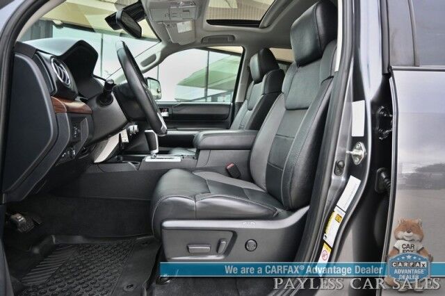 2019 Toyota Tundra Limited / 4X4 / Crew Cab / 5.7L V8 / Power & Heated Leather Seats / Navigation / Auto Start / Sunroof / Lane & Collision Alert / Bluetooth / Back Up Camera / Aux & USB Jacks / Tonneau Cover / Bed Liner / Tow Pkg Anchorage AK