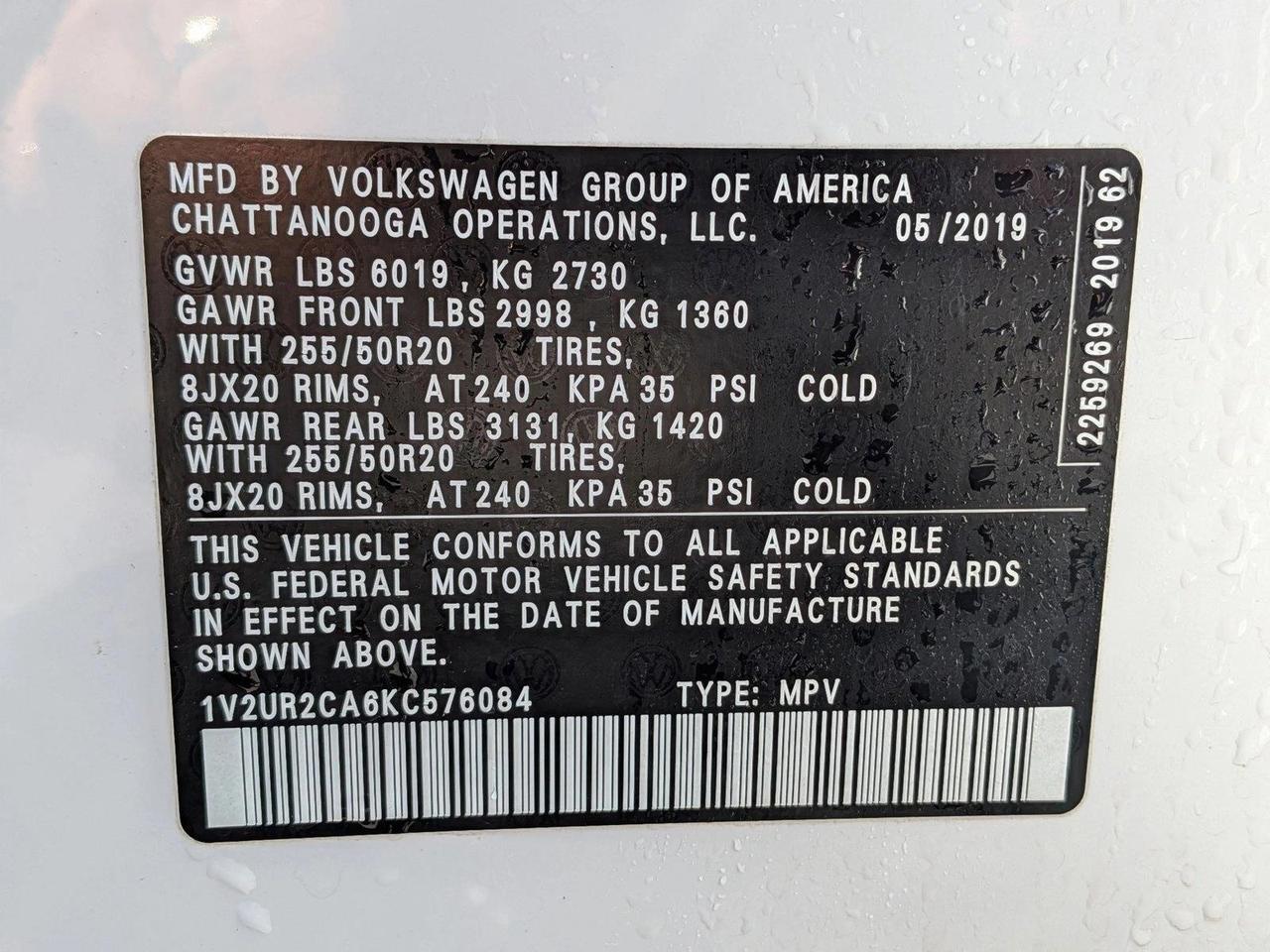 2019 Volkswagen Atlas 3.6L V6 SE w/Technology Roseville CA