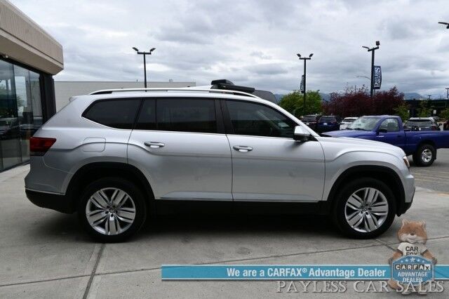 2019 Volkswagen Atlas 3.6L V6 SEL / Auto Start / Heated Leather Seats & Steering Wheel / NAV / Pano Sunroof / Adaptive Cruise / Lane Depart & Blind Spot Alert / Apple CarPlay & Android Auto / 3rd Row / Seats 7 / Tow Pkg Anchorage AK