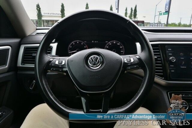 2019 Volkswagen Atlas 3.6L V6 SEL / Auto Start / Heated Leather Seats & Steering Wheel / NAV / Pano Sunroof / Adaptive Cruise / Lane Depart & Blind Spot Alert / Apple CarPlay & Android Auto / 3rd Row / Seats 7 / Tow Pkg Anchorage AK