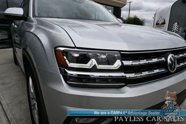 2019 Volkswagen Atlas 3.6L V6 SEL / Auto Start / Heated Leather Seats & Steering Wheel / NAV / Pano Sunroof / Adaptive Cruise / Lane Depart & Blind Spot Alert / Apple CarPlay & Android Auto / 3rd Row / Seats 7 / Tow Pkg Anchorage AK