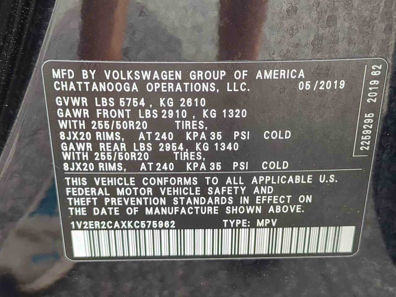 2019 Volkswagen Atlas 3.6L V6 SEL Winder GA