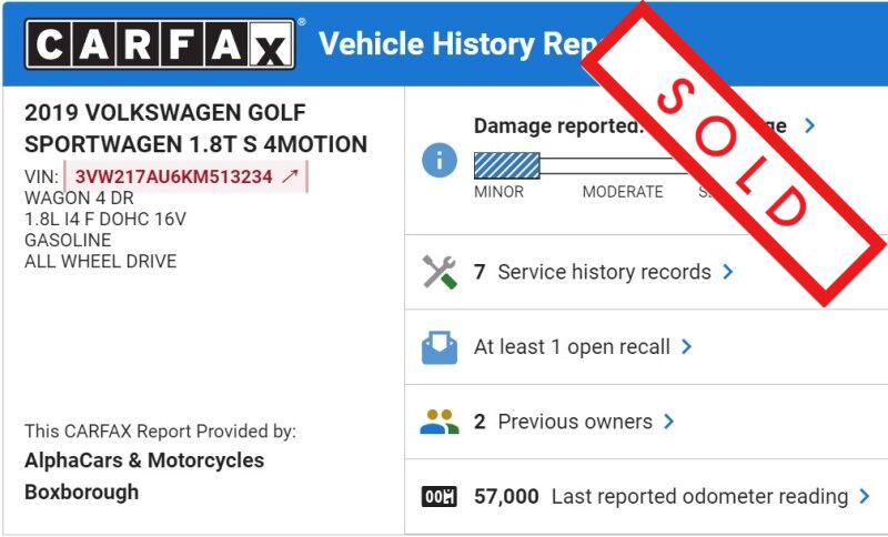 2019 Volkswagen Golf SportWagen S 4Motion 6-Speed Boston MA