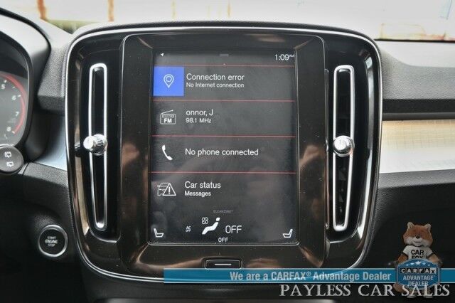 2019 Volvo XC40 Momentum / AWD / Vision Pkg / Power & Heated Leather Seats / Heated Steering Wheel / Lane Departure & Blind Spot Alert / Apple CarPlay & Android Auto / Back Up Camera / Front & Rear Park Assist / 31 MPG Anchorage AK