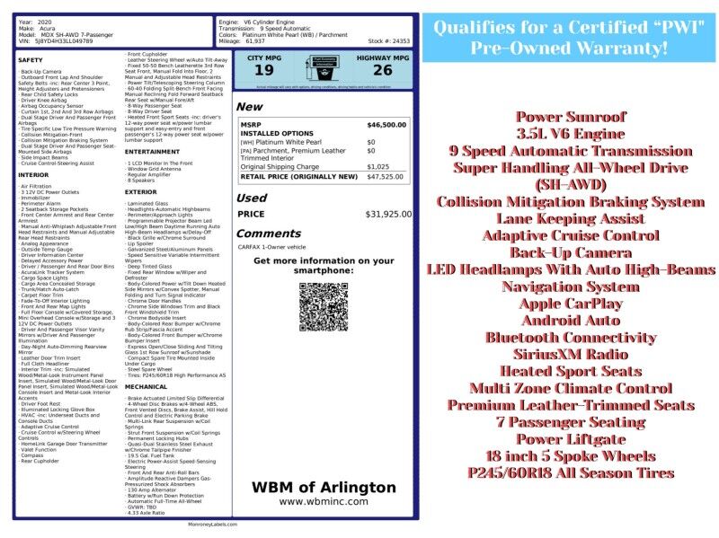 2020 Acura MDX SH-AWD