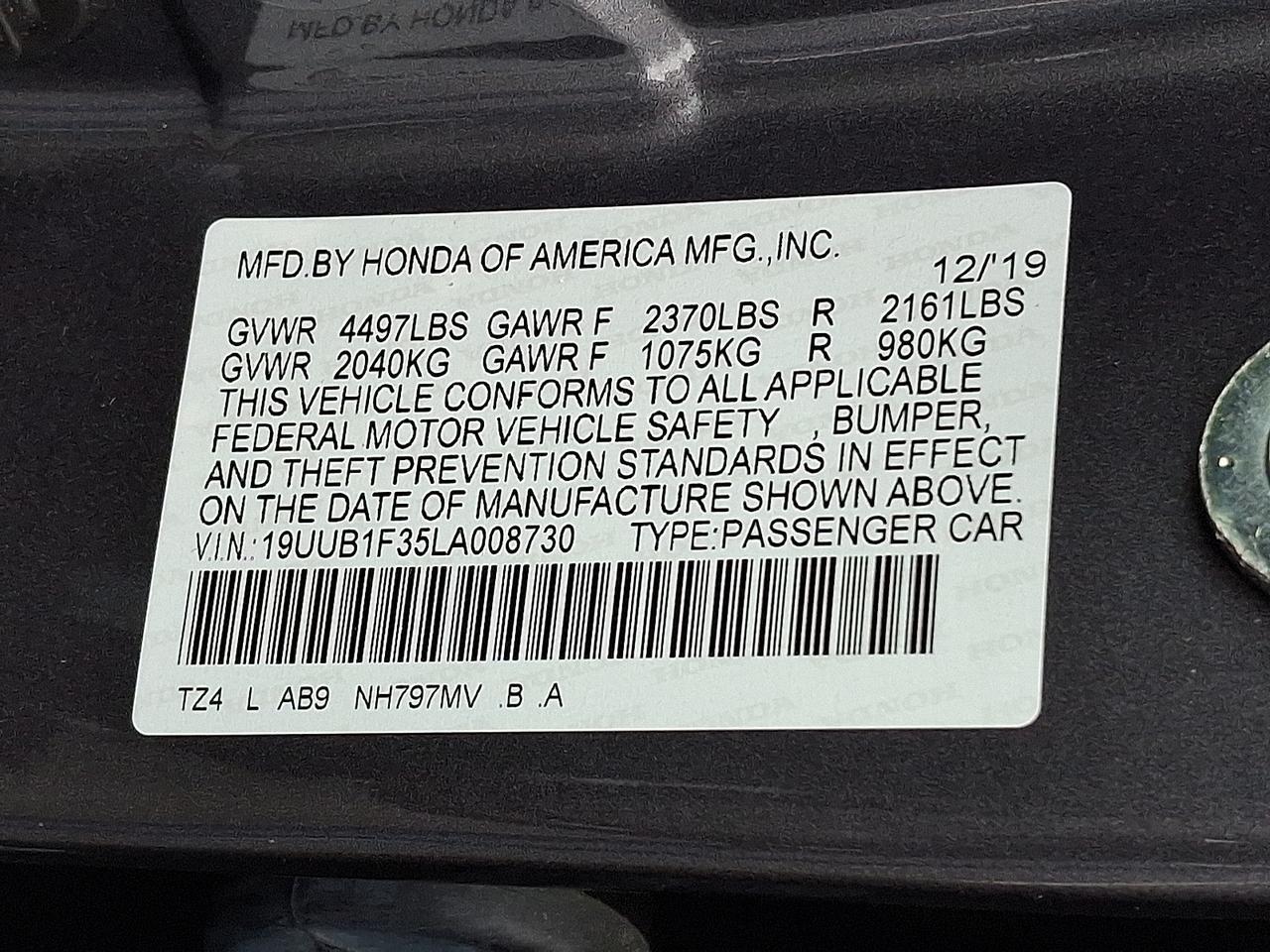 2020 Acura TLX Standard Vineland NJ