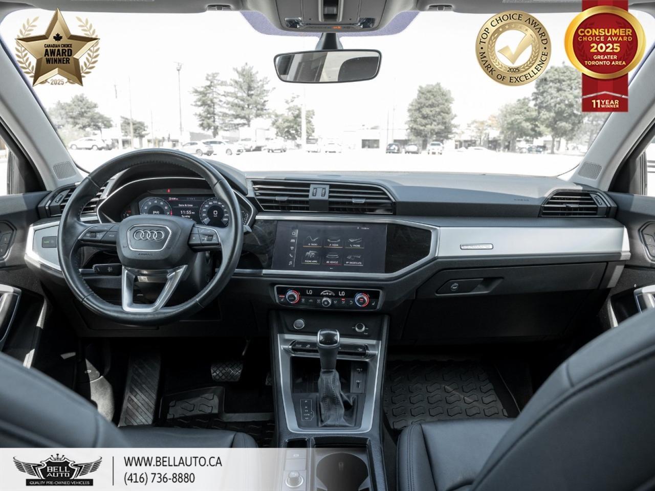 2020 Audi Q3 Komfort | PANOROOF | PARKASST | WIRELESSCHRG | BLUETOOTH | HTD LTHR SEATS | BACKUPCAM | NOACCIDENT Toronto ON