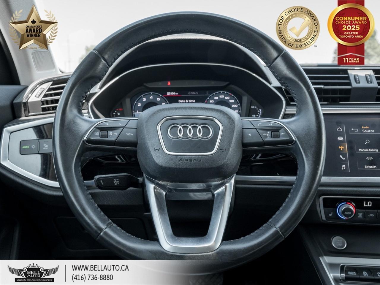 2020 Audi Q3 Komfort | PANOROOF | PARKASST | WIRELESSCHRG | BLUETOOTH | HTD LTHR SEATS | BACKUPCAM | NOACCIDENT Toronto ON