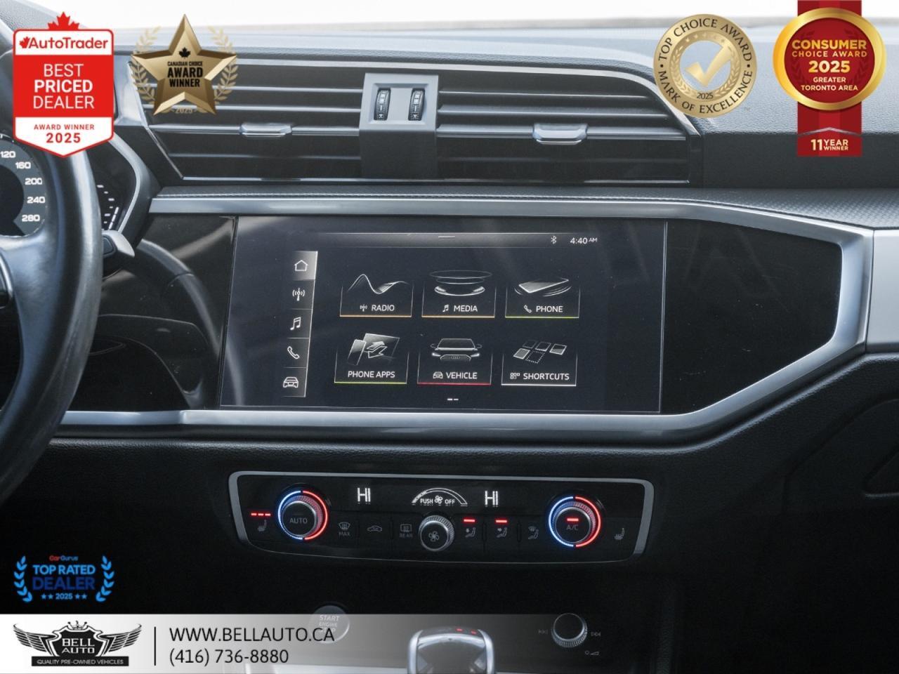 2020 Audi Q3 Komfort B.CAM PANO PWRSEATS SATRADIO NOACCIDENT Toronto ON