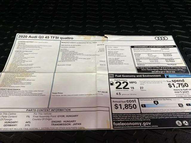 2020 Audi Q3 Premium quattro Dallas TX