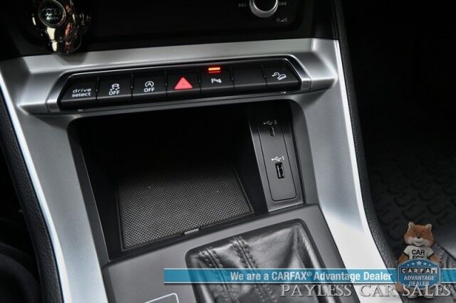 2020 Audi Q3 S line Premium Plus / AWD / Auto Start / Power & Heated Leather Seats / Panoramic Sunroof / Lane Departure & Blind Spot Alert / Apple CarPlay & Android Auto / Back Up Camera / Keyless Entry & Start / 27 MPG Anchorage AK