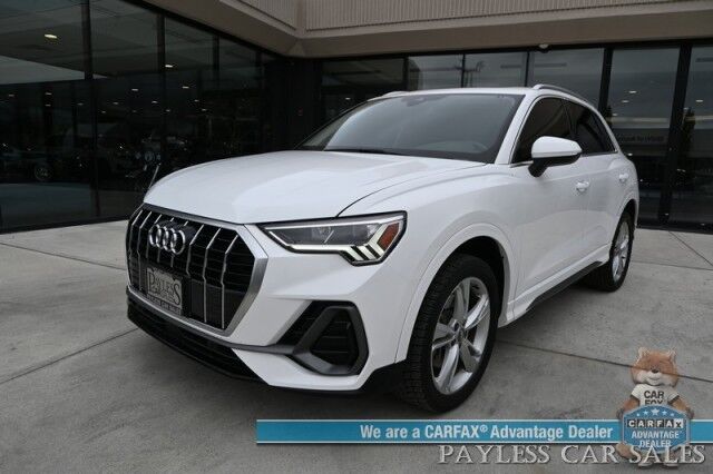 2020 Audi Q3 S line Premium Plus / AWD / Auto Start / Power & Heated Leather Seats / Panoramic Sunroof / Lane Departure & Blind Spot Alert / Apple CarPlay & Android Auto / Back Up Camera / Keyless Entry & Start / 27 MPG Anchorage AK