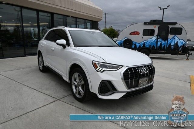 2020 Audi Q3 S line Premium Plus / AWD / Auto Start / Power & Heated Leather Seats / Panoramic Sunroof / Lane Departure & Blind Spot Alert / Apple CarPlay & Android Auto / Back Up Camera / Keyless Entry & Start / 27 MPG Anchorage AK