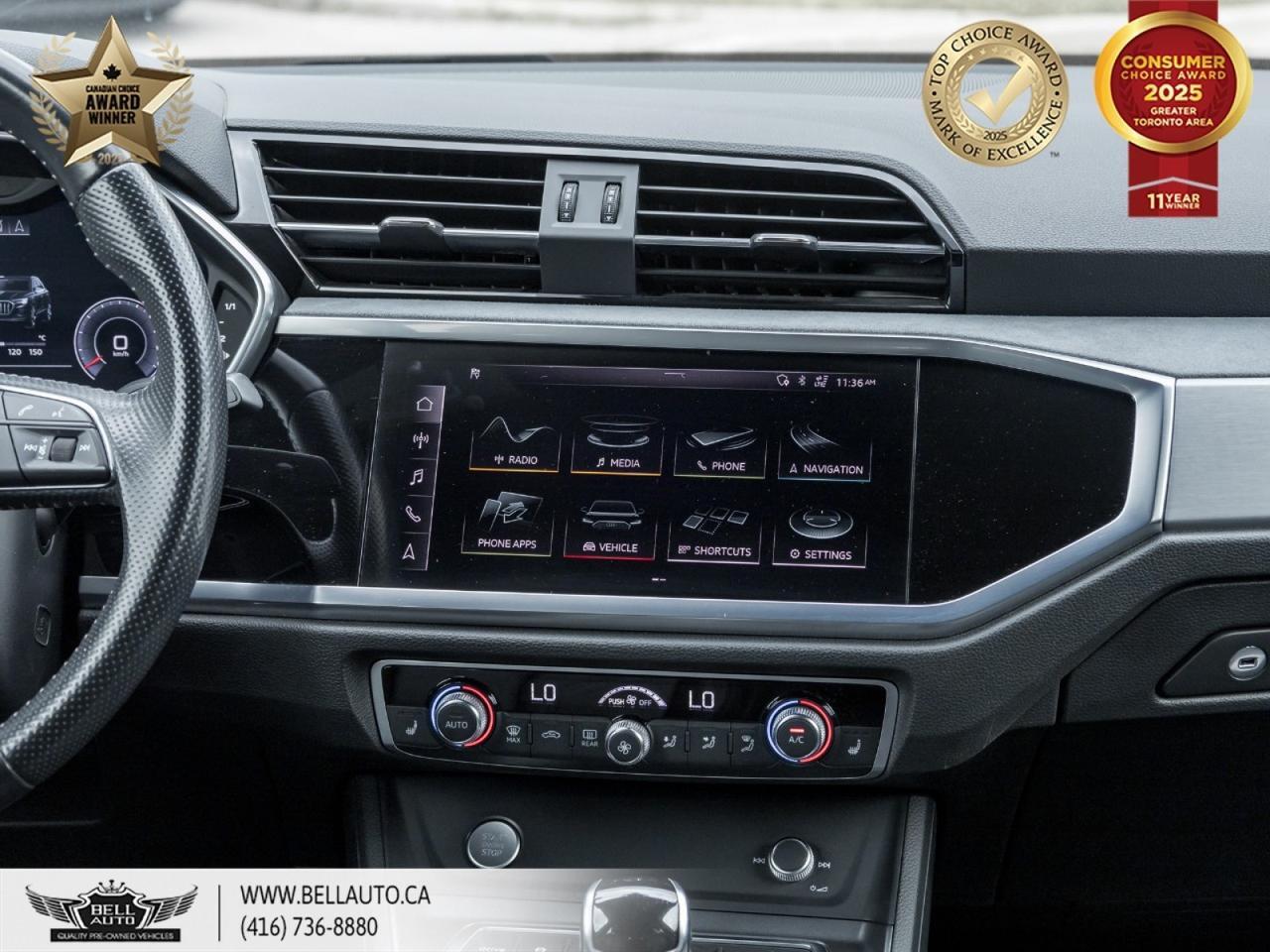 2020 Audi Q3 Technik | QUATTRO | 360CAM | PANORAMIC ROOF | BANG & OLUFSEN SOUND | BACKUPCAM | NAVI | POWER SEATS Toronto ON